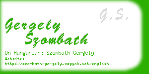 gergely szombath business card